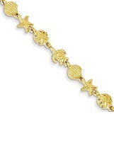 catchy yellow gold sea life bracelet for kids